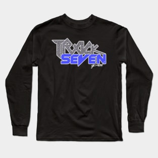 Throwback Track Seven Logo Cement Blue / Grey Long Sleeve T-Shirt